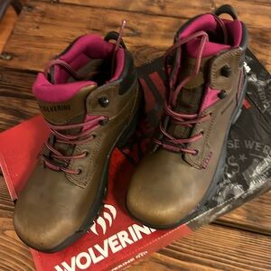 Wolverine Merlin, waterproof composite toe 6” work boots for women. NWB